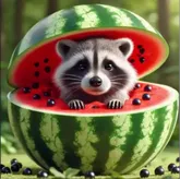 Raccooni Watermelunni